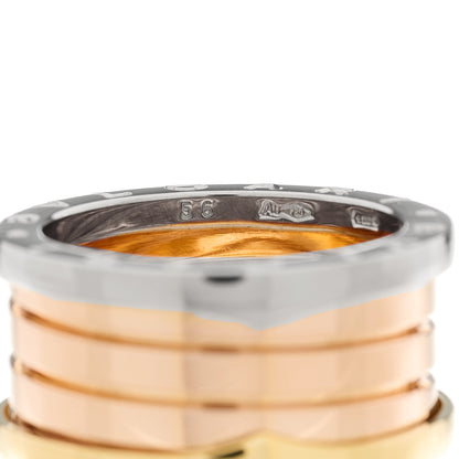 Bulgari 18K Rose White Yellow Gold B.Zero1 Four-Band Ring 55 7.25 6 of 7