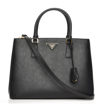 Prada Saffiano Medium Galleria Double Zip Tote Black 1 of 8