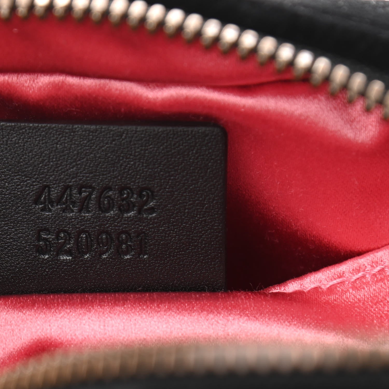 Gucci Velvet Matelasse Small GG Marmont Chain Shoulder Bag Black 7 of 11
