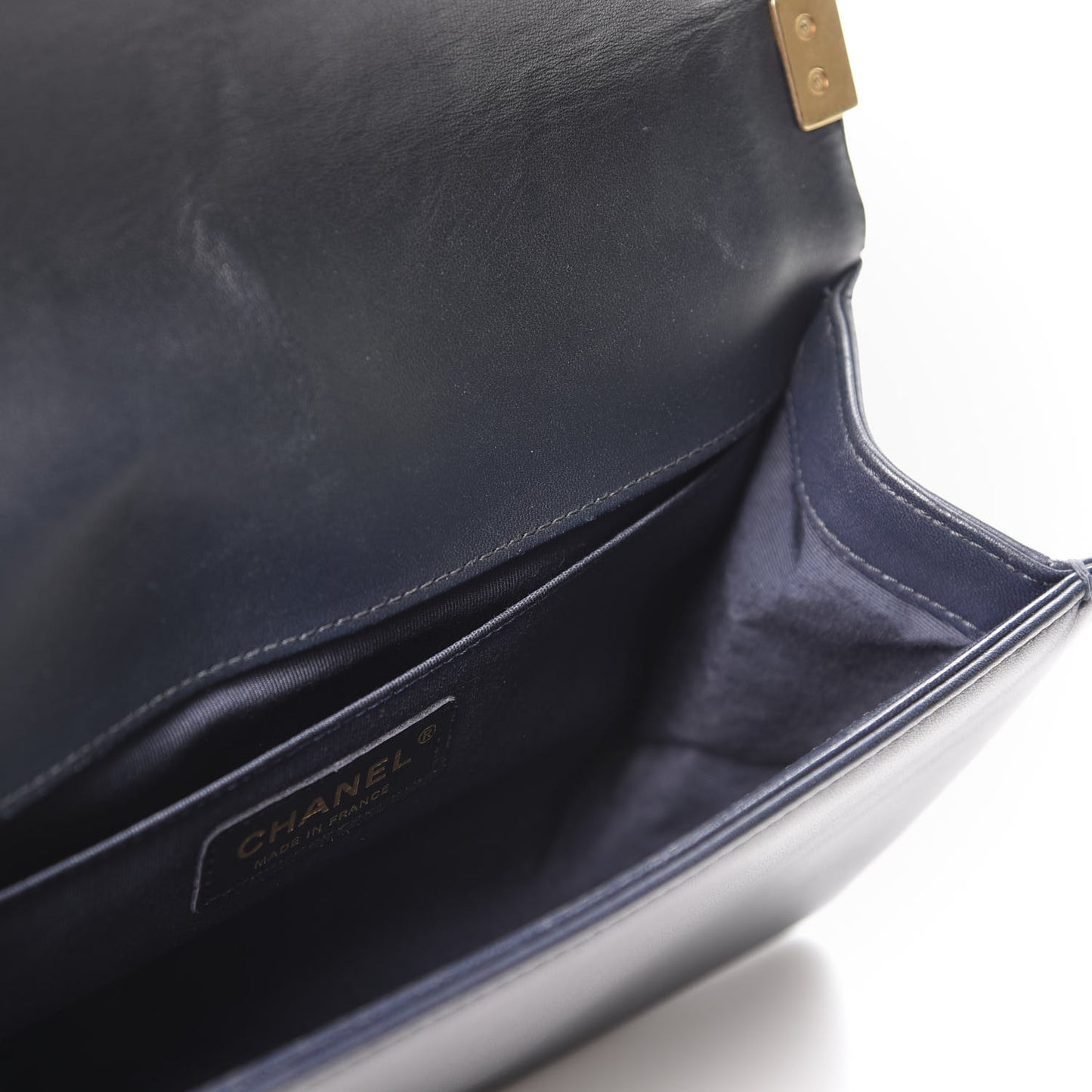 Lambskin Quilted Medium Boy Flap Black