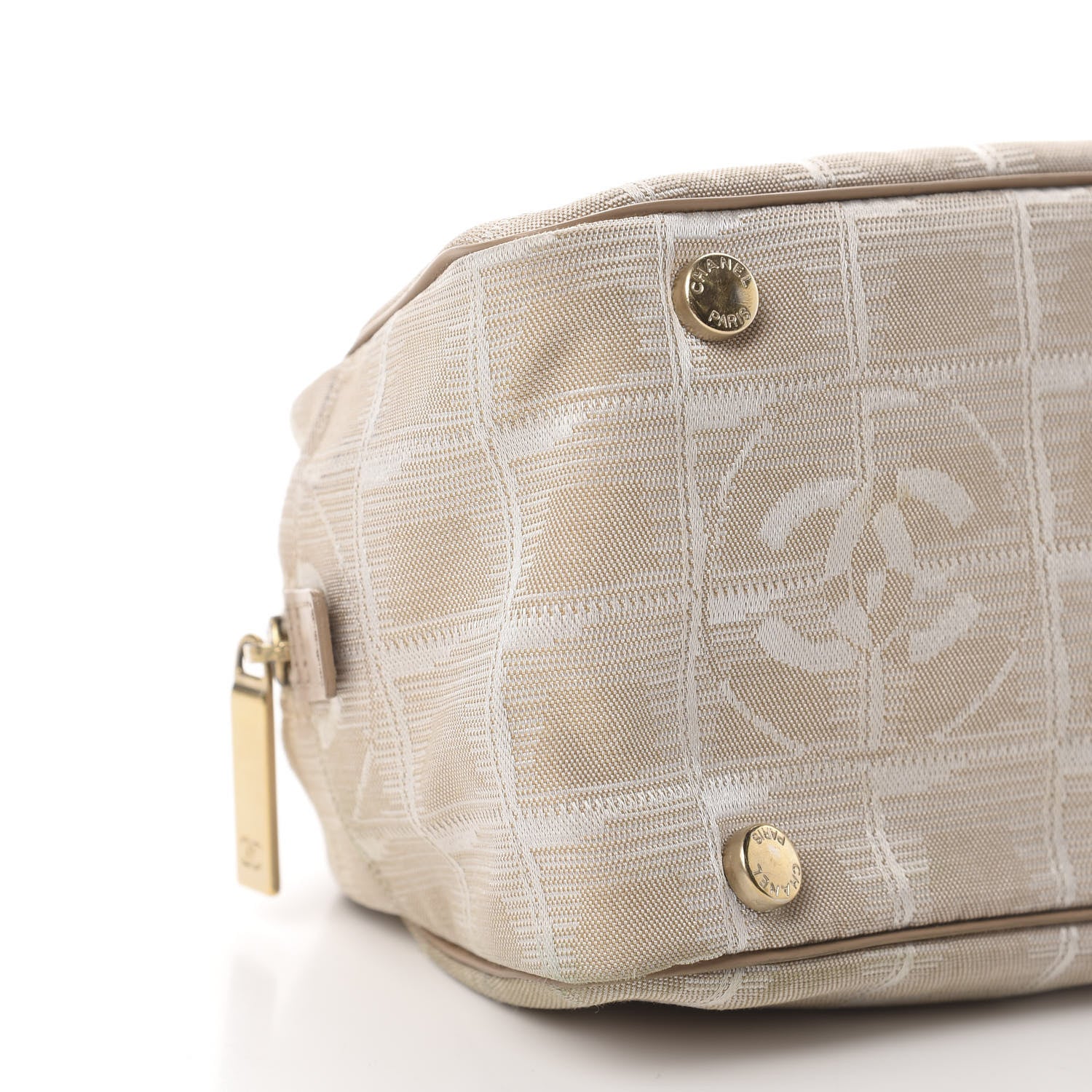 Chanel Nylon Travel Bowler Beige 9 of 14