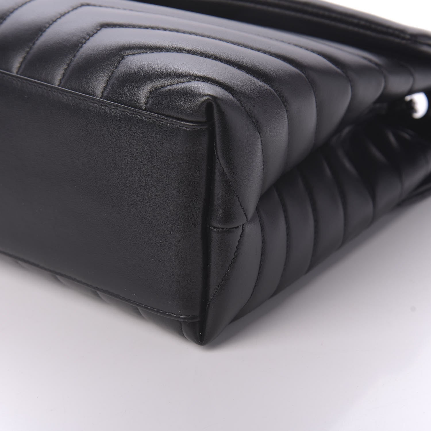 Saint Laurent Calfskin Y Quilted Monogram Medium Loulou Chain Satchel Black 7 of 9