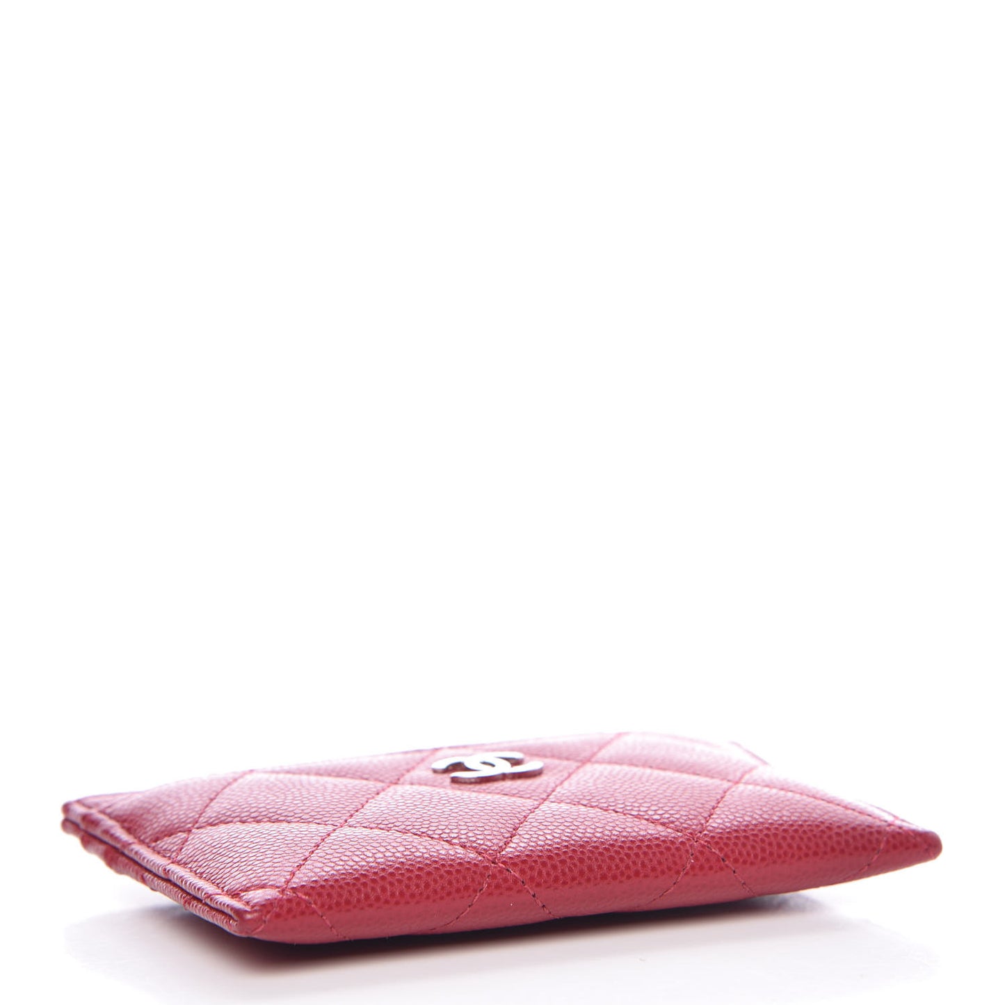 Caviar Quilted Card Holder Pink