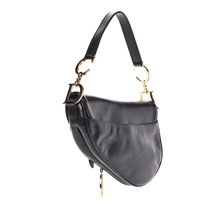 Christian Dior Calfskin Saddle Bag Black 3 of 12