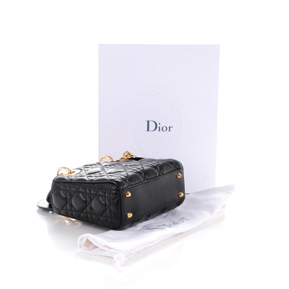 Christian Dior Lambskin Cannage Mini Lady Dior Black 4 of 7