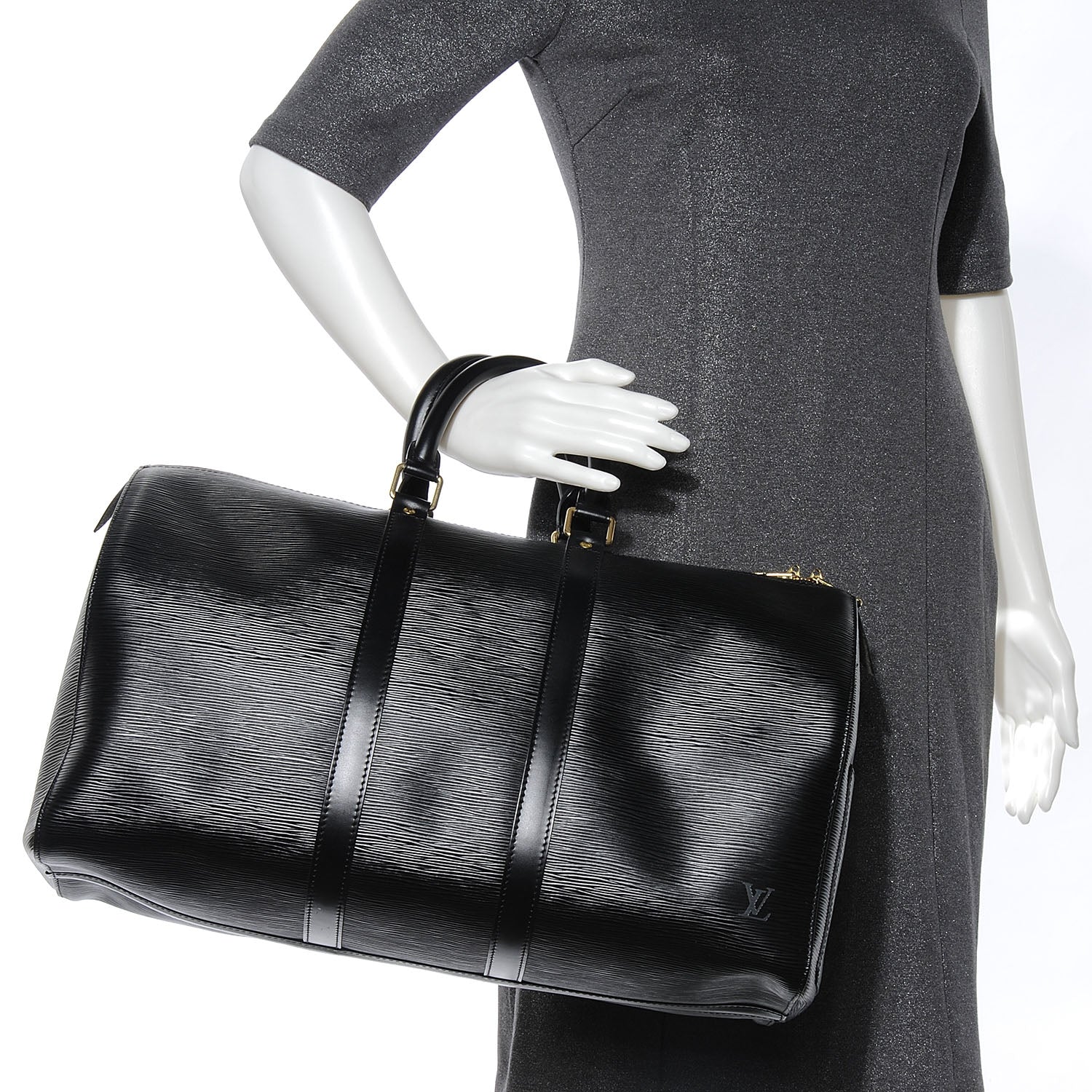 Louis Vuitton Epi Keepall 45 Black 2 of 7