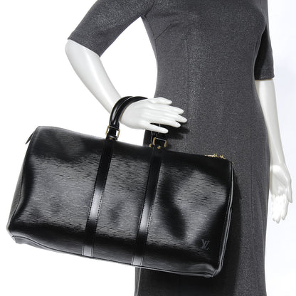 Louis Vuitton Epi Keepall 45 Black 2 of 7