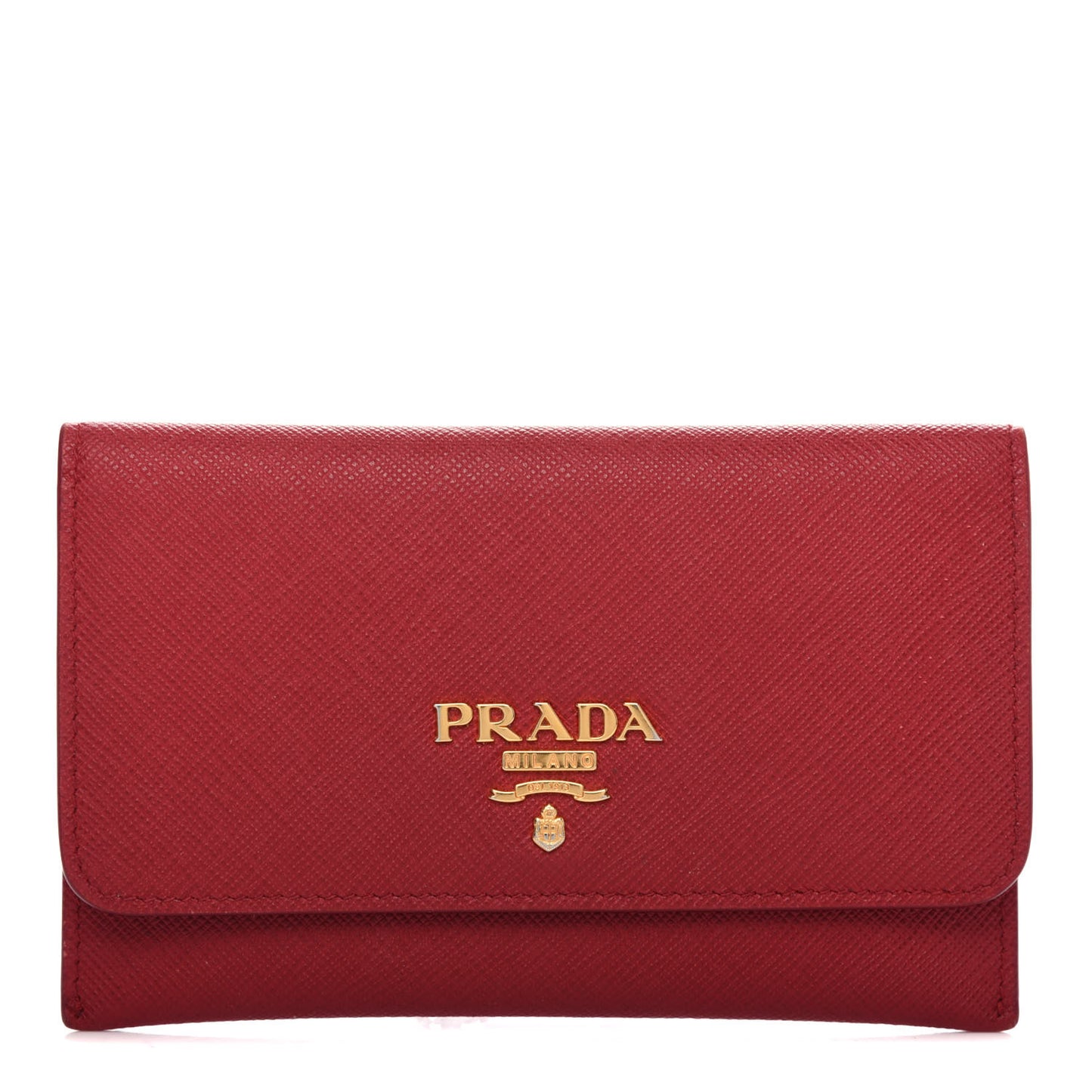 Saffiano Metal Flap Wallet Fuoco