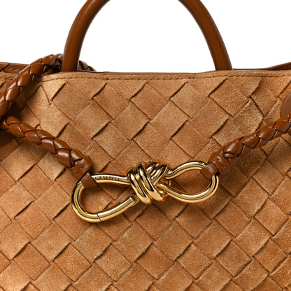 Bottega Veneta Suede Intrecciato Small Andiamo Shoulder Bag Amber 8 of 10