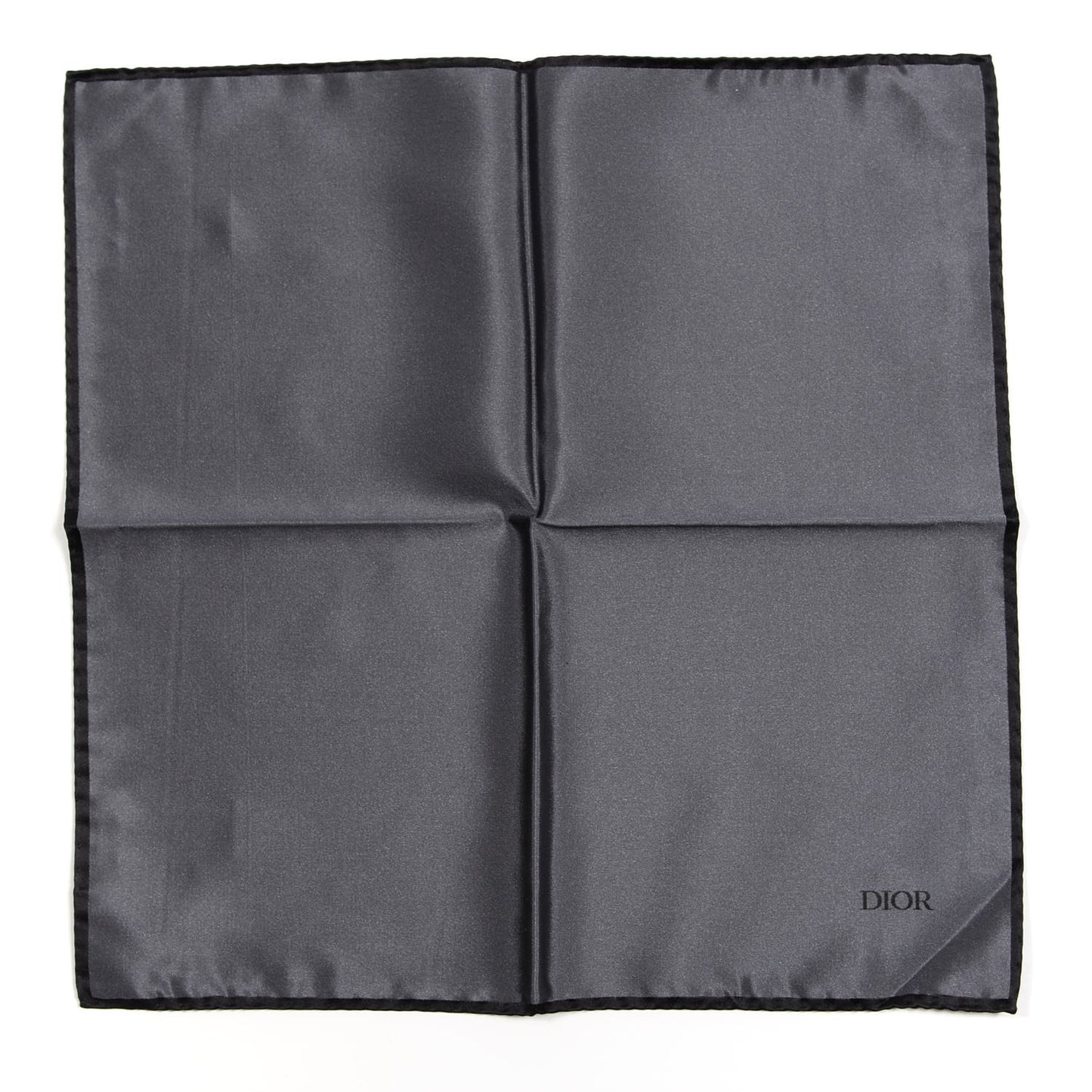 Silk Monogram Pocket Squares Set of 3 Black