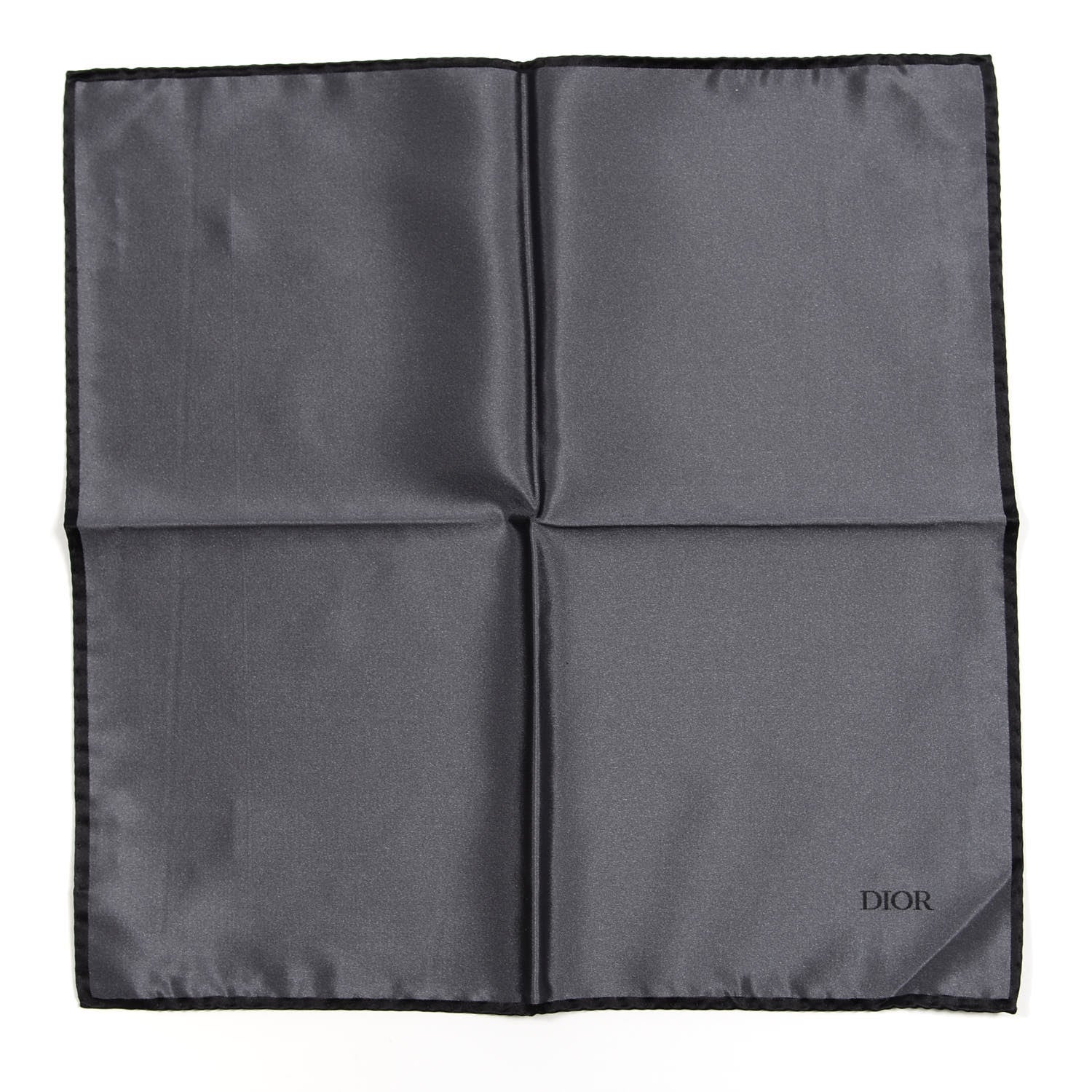Christian Dior Silk Monogram Pocket Squares Set of 3 Black 4 of 7