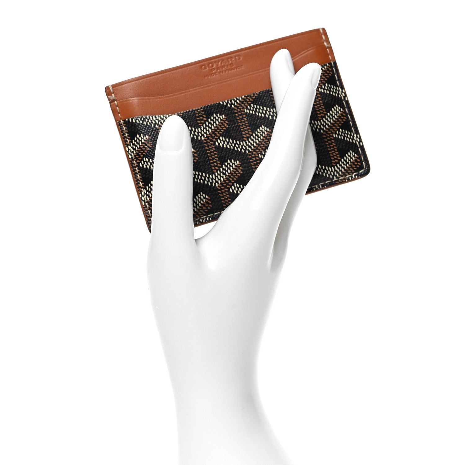 Goyard Goyardine Saint Sulpice Card Holder Black Gold 2 of 7