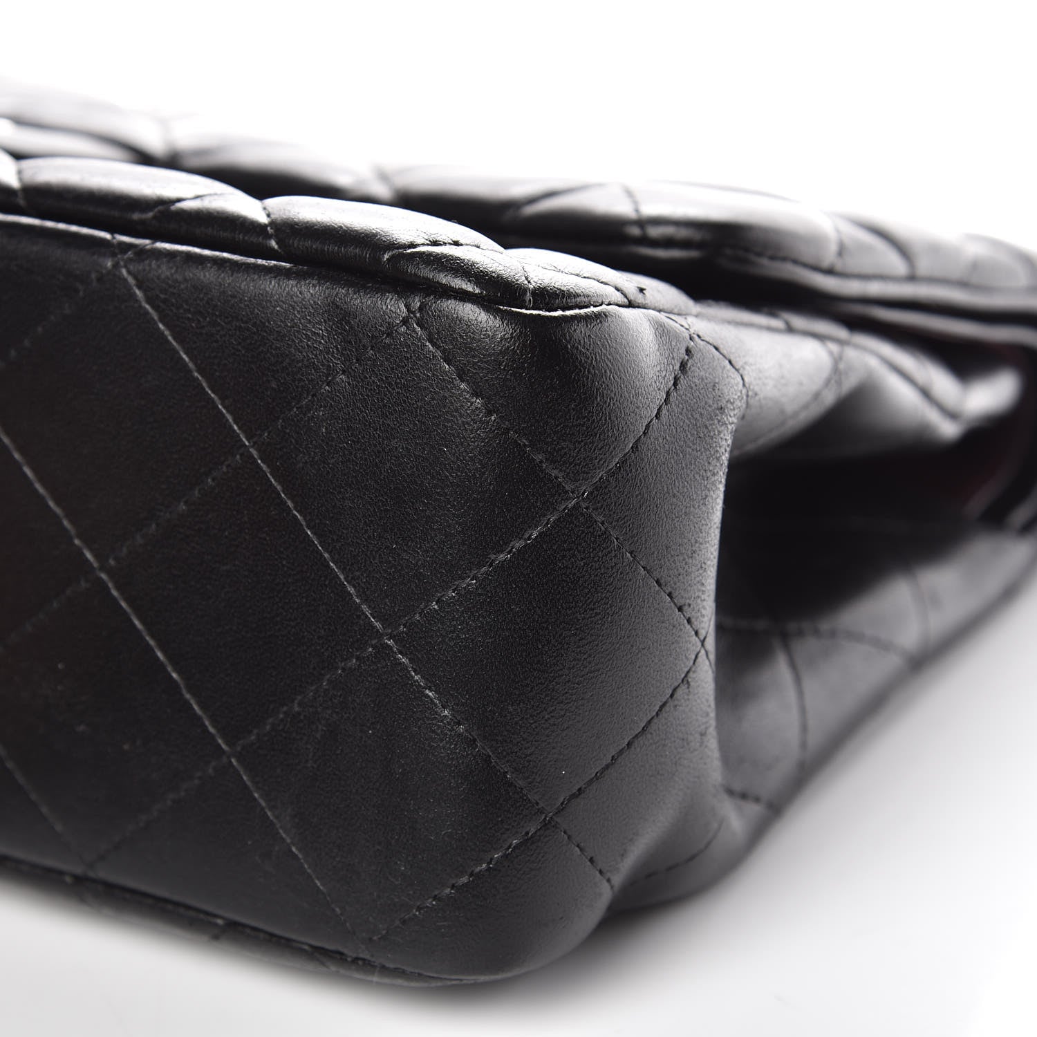 Chanel Lambskin Quilted Jumbo Double Flap Black 9 of 15
