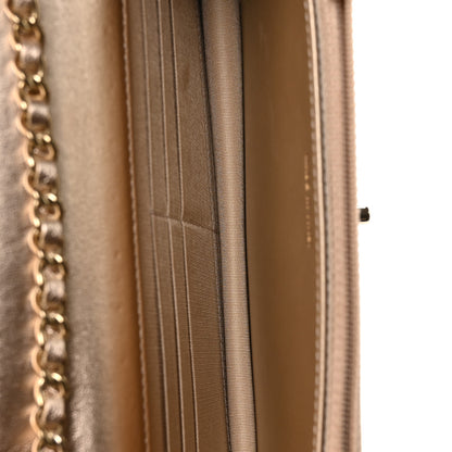 Chanel Metallic Lambskin Quilted Trendy CC Wallet On Chain WOC Gold 5 of 12