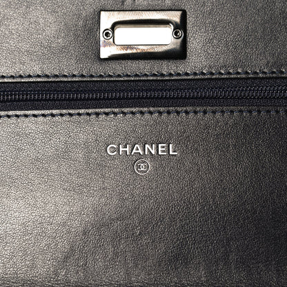 Chanel Aged Calfskin Quilted Reissue Wallet On Chain WOC Navy 5 of 10