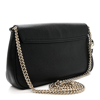 Gucci Pebbled Calfskin Medium Soho Flap Crossbody Black 3 of 10