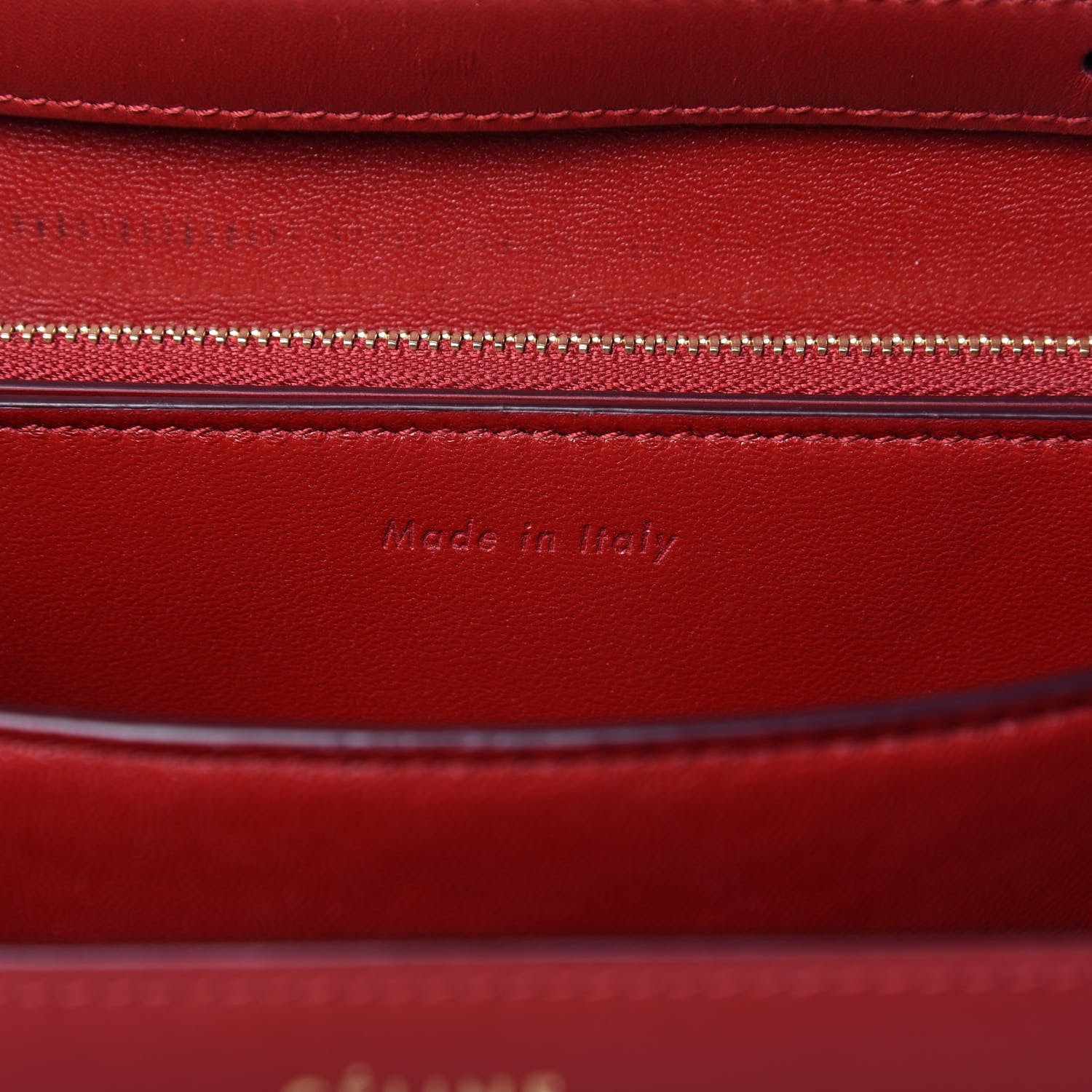 Celine Box Calfskin Medium Classic Box Flap Bag Red 9 of 13