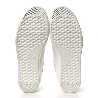 Louis Vuitton Calfskin Luxembourg Samothrace Mens Sneakers 8 White Blue 6 of 9
