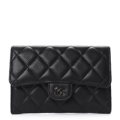 Chanel Caviar Quilted Small Flap Wallet Black 1 of 9