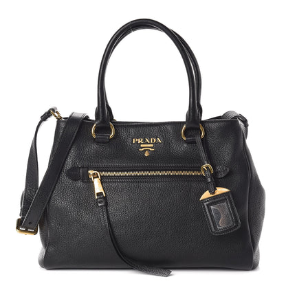 Prada Vitello Phenix Shopping Bag Black 1 of 23