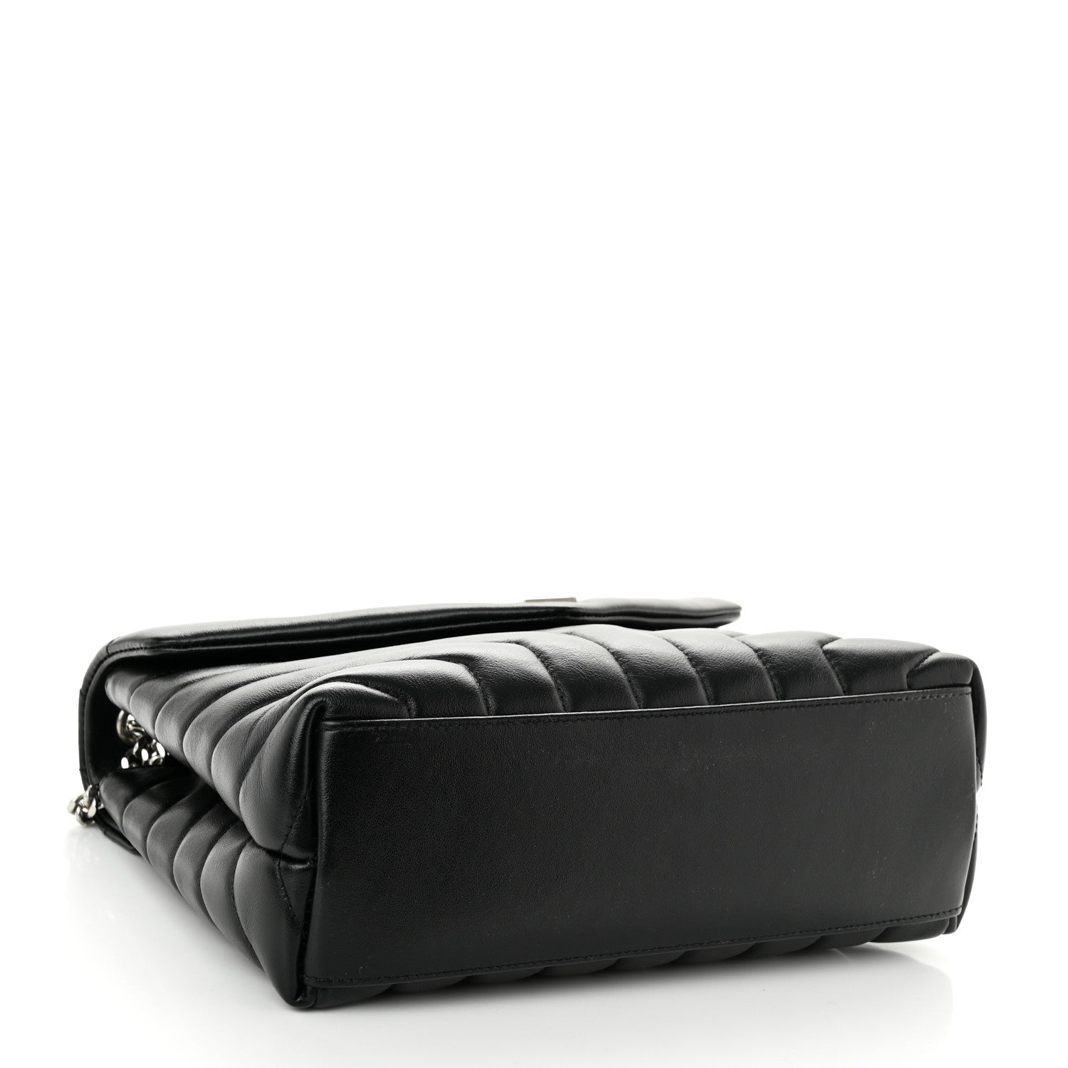 Saint Laurent Calfskin Y Quilted Monogram Small Loulou Chain Satchel Black 4 of 11