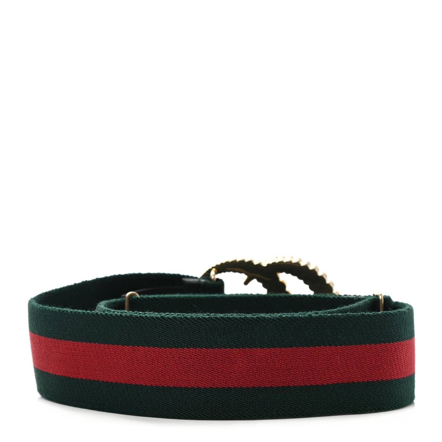 Canvas Torchon Double G Web Belt 90 36 Verde