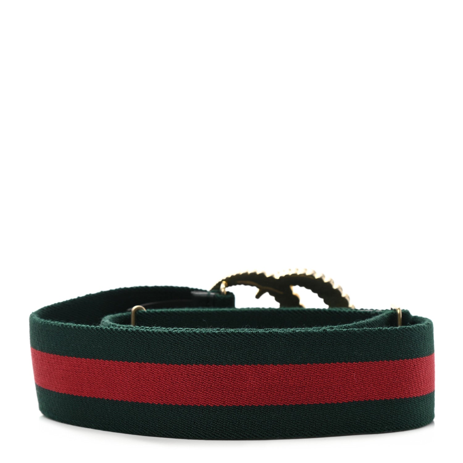 Gucci Canvas Torchon Double G Web Belt 90 36 Verde 2 of 4