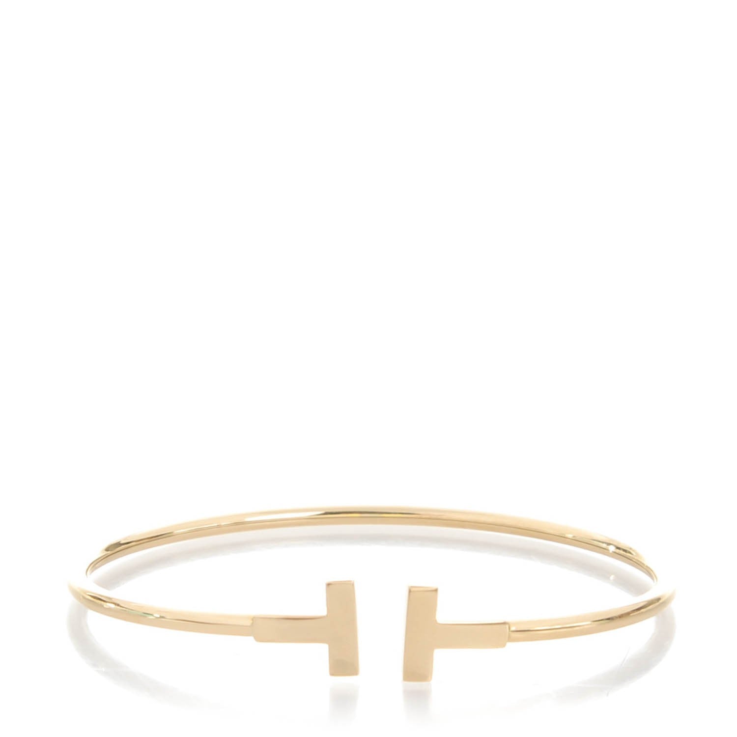 Tiffany 18K Yellow Gold T Wire Bracelet 1 of 5