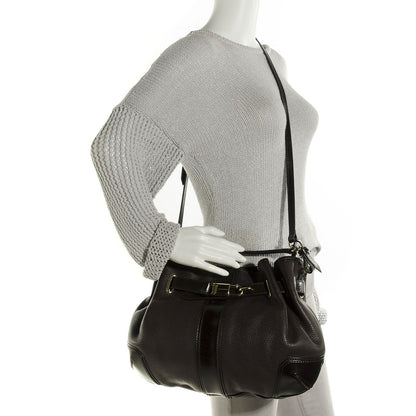 Burberry Pebbled Calfskin Hobo Brown 2 of 11