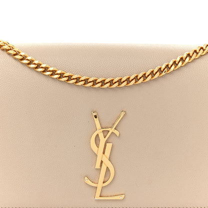 Saint Laurent Grain De Poudre Medium Monogram Kate Satchel Dark Beige 8 of 15