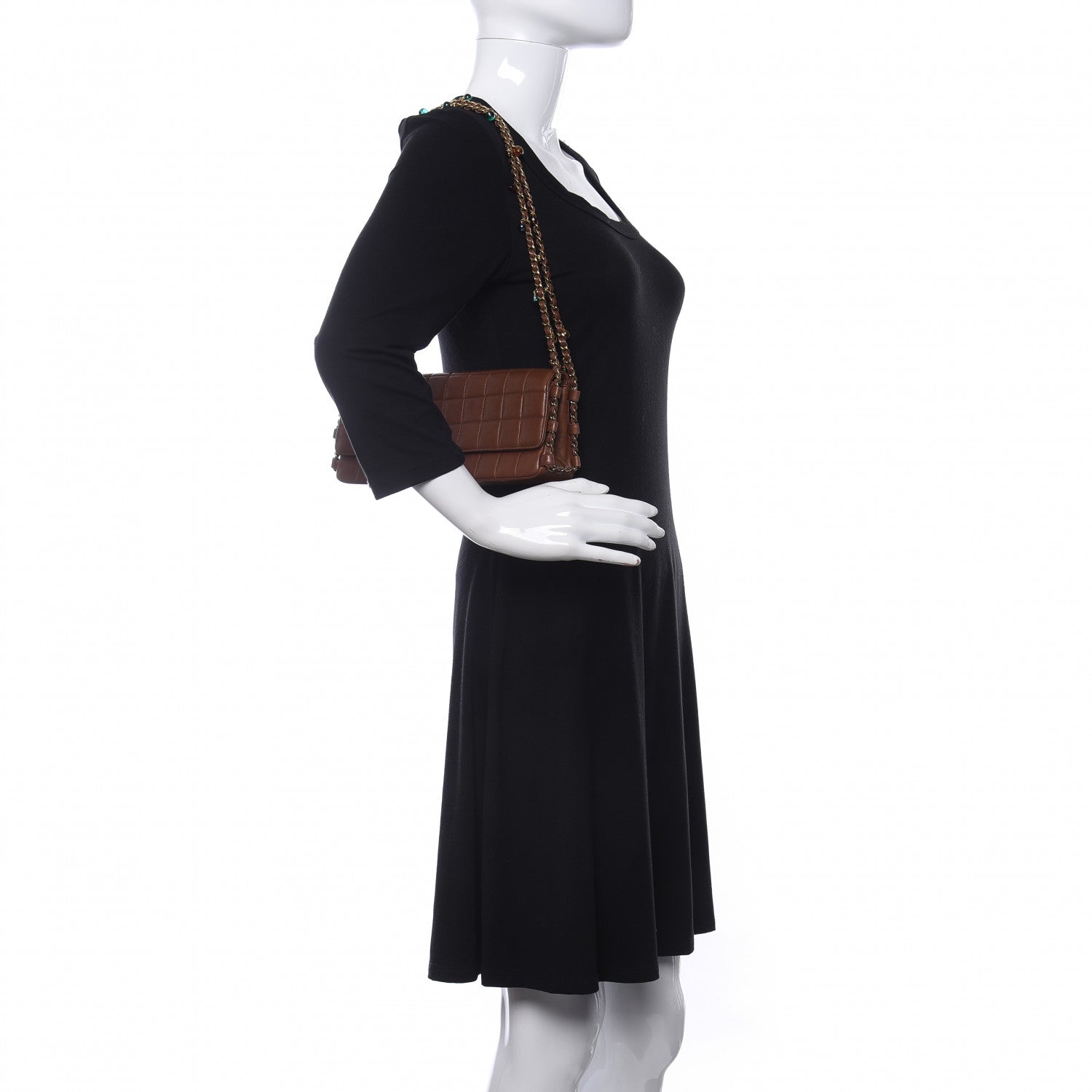 Chanel Lambskin East West Chocolate Bar Flap Brown 2 of 15
