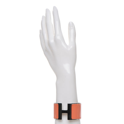 Hermes Enamel Extra Wide Clic Clac H Bracelet PM Mango 2 of 4