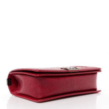 Chanel Caviar Quilted New Medium Boy Flap Dark Red 4 of 12