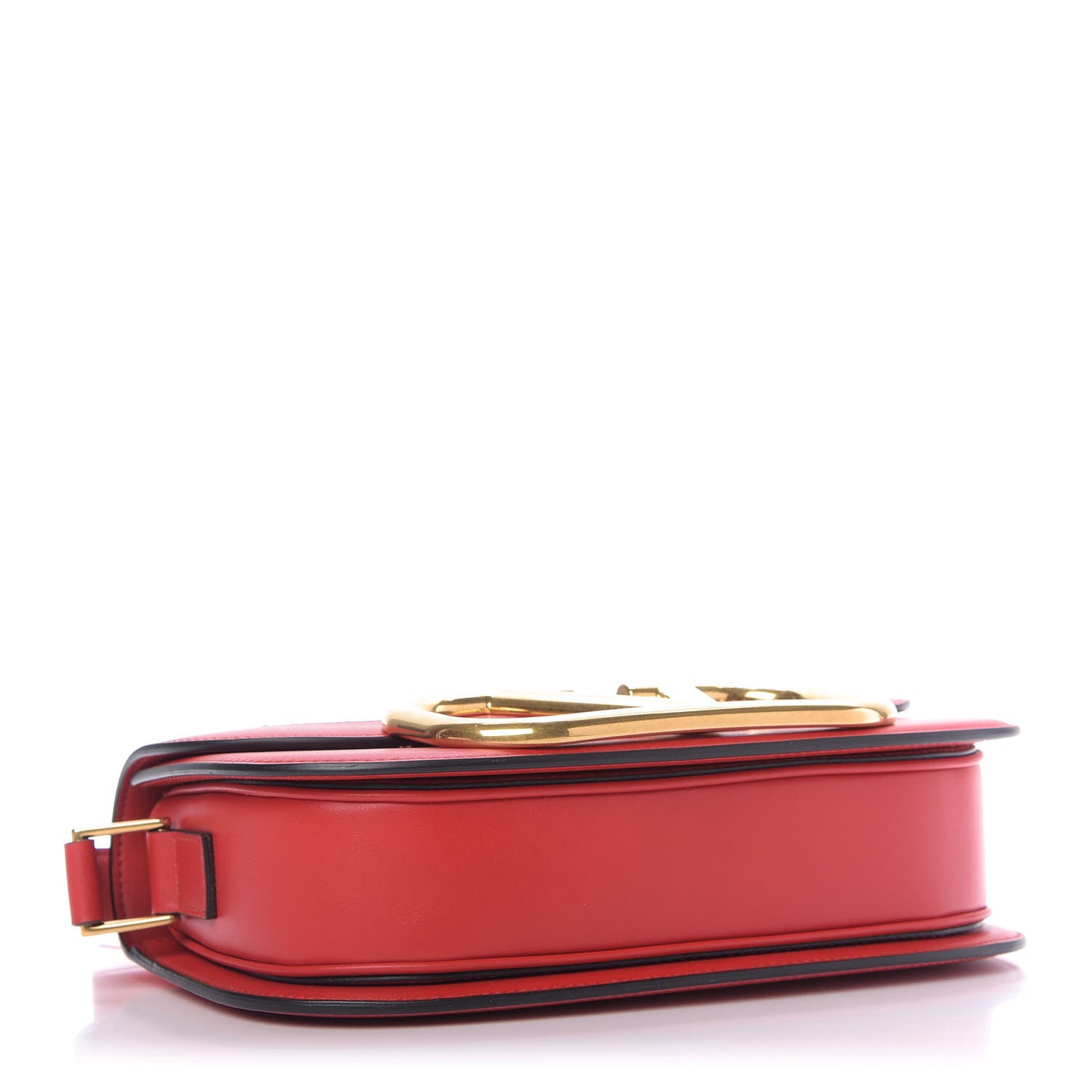 Smooth Calfskin Supervee Shoulder Bag Rouge Pur