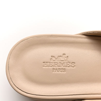 Hermes Calfskin Carlotta Mules 40 Hetre 8 of 9