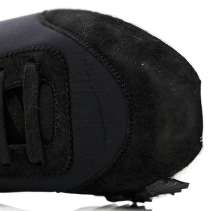 Hermes Technical Jersey Suede Goatskin Bouncing Sneakers 36 Black White 13 of 14