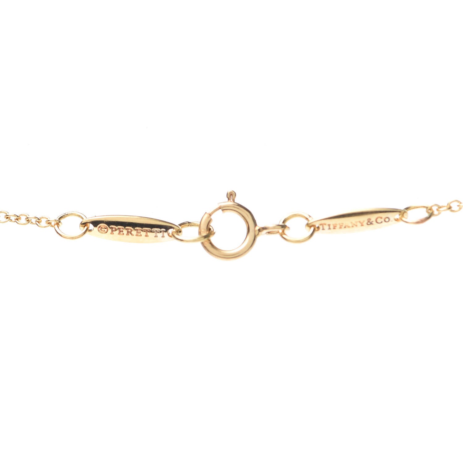 Tiffany 18K Yellow Gold 16mm Elsa Peretti Open Heart Pendant Necklace 4 of 6