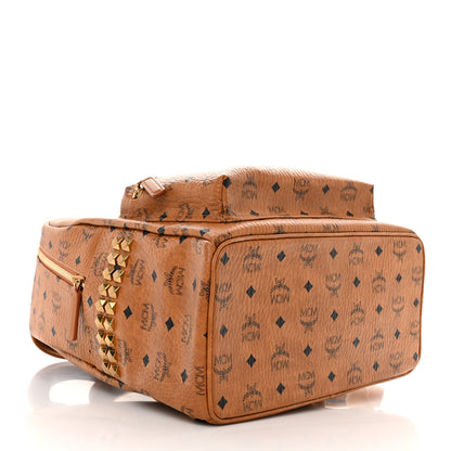 MCM Visetos Medium Side Studs Stark Backpack Cognac 4 of 10
