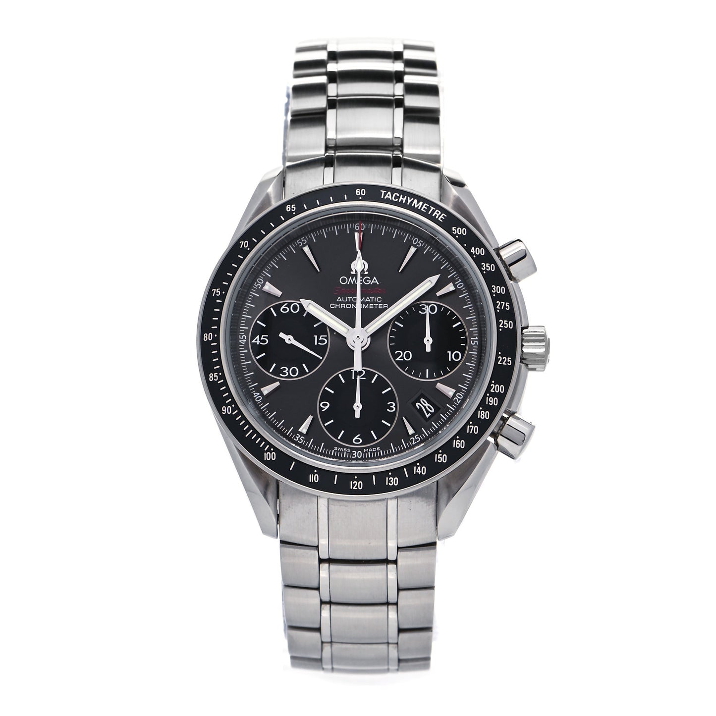 Stainless Steel 40mm Speedmaster Date Chronograph Automatic Watch Grey 323.30.40.40.06.001