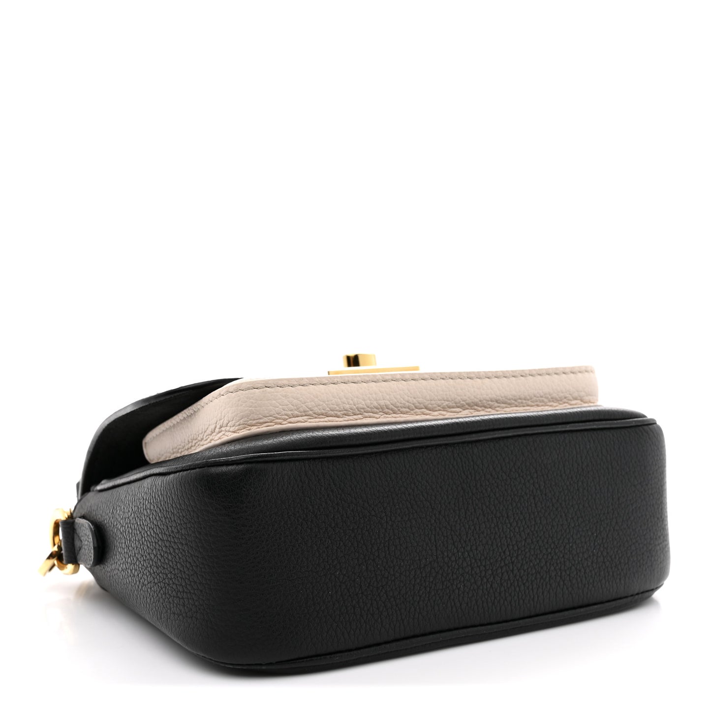 Grained Calfskin Lockme Tender Black
