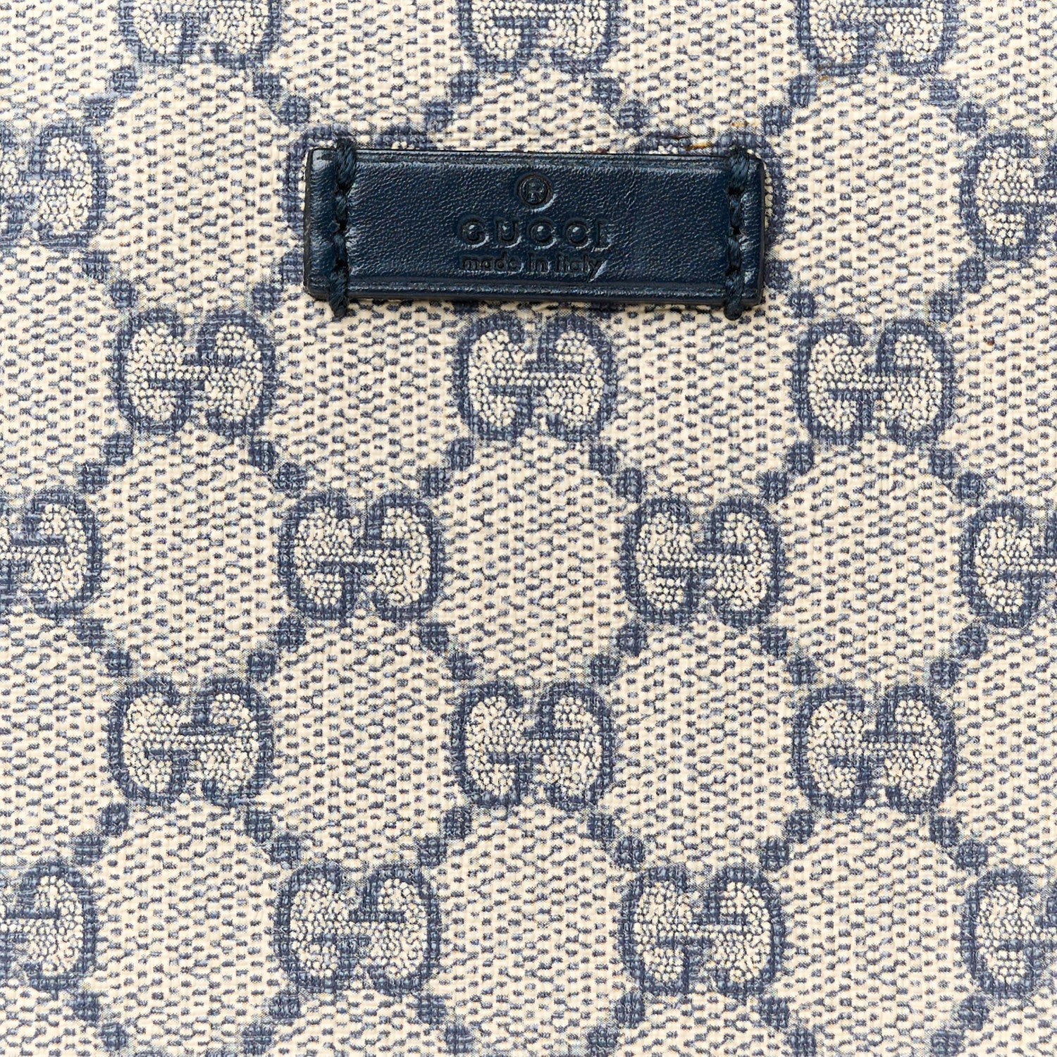 Gucci GG Plus Monogram Medium Flat Messenger Bag Navy 9 of 12