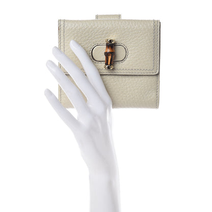Gucci Calfskin Bamboo French Wallet White 2 of 12