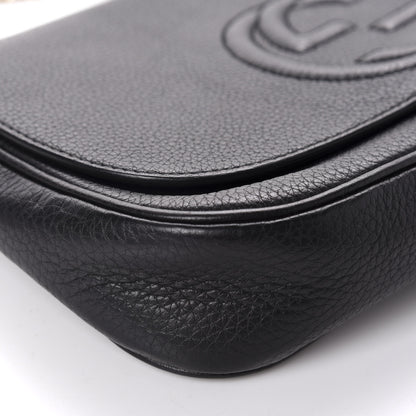 Gucci Pebbled Calfskin Medium Soho Flap Crossbody Black 6 of 10