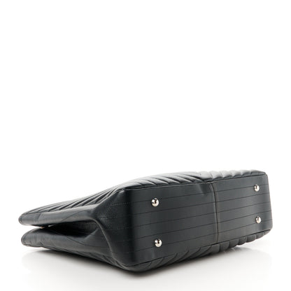 Chanel Caviar Chevron Quilted Large Shopping Tote Black 3 of 9