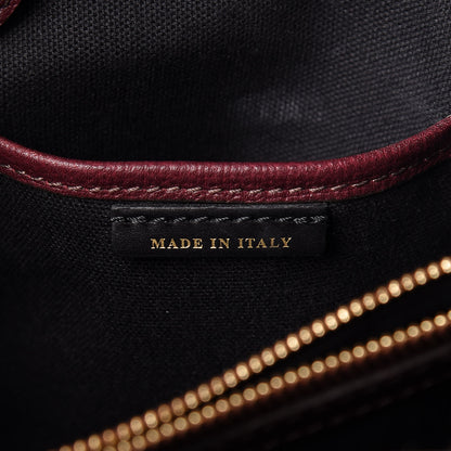 Burberry Grainy Calfskin House Check Medium Banner Tote Mahogany Red 9 of 15