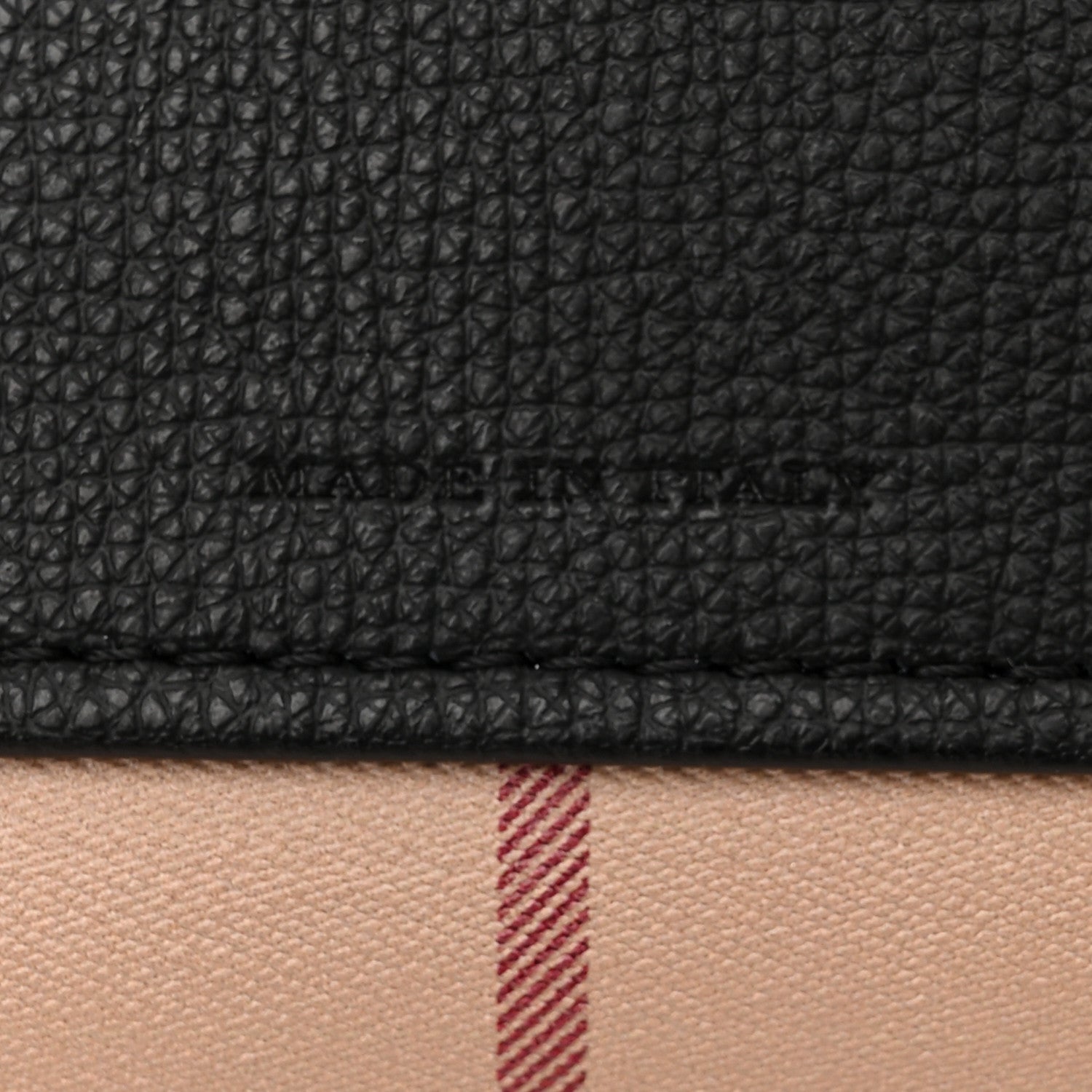 Burberry Grainy Calfskin Haymarket Check Medium Reversible Tote Black 7 of 10
