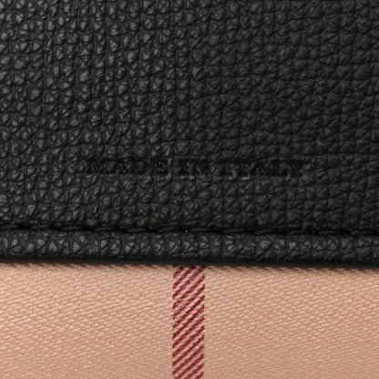Burberry Grainy Calfskin Haymarket Check Medium Reversible Tote Black 7 of 10
