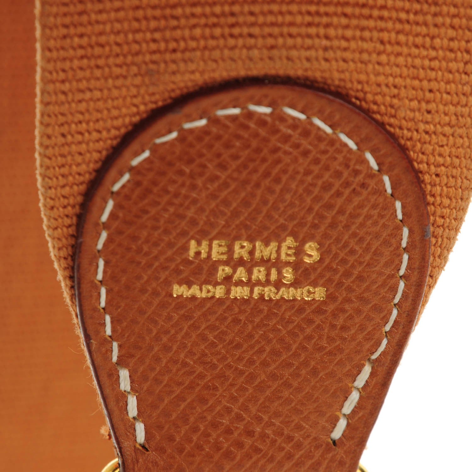 Hermes Toile Courchevel Shoulder Strap Gold 4 of 4