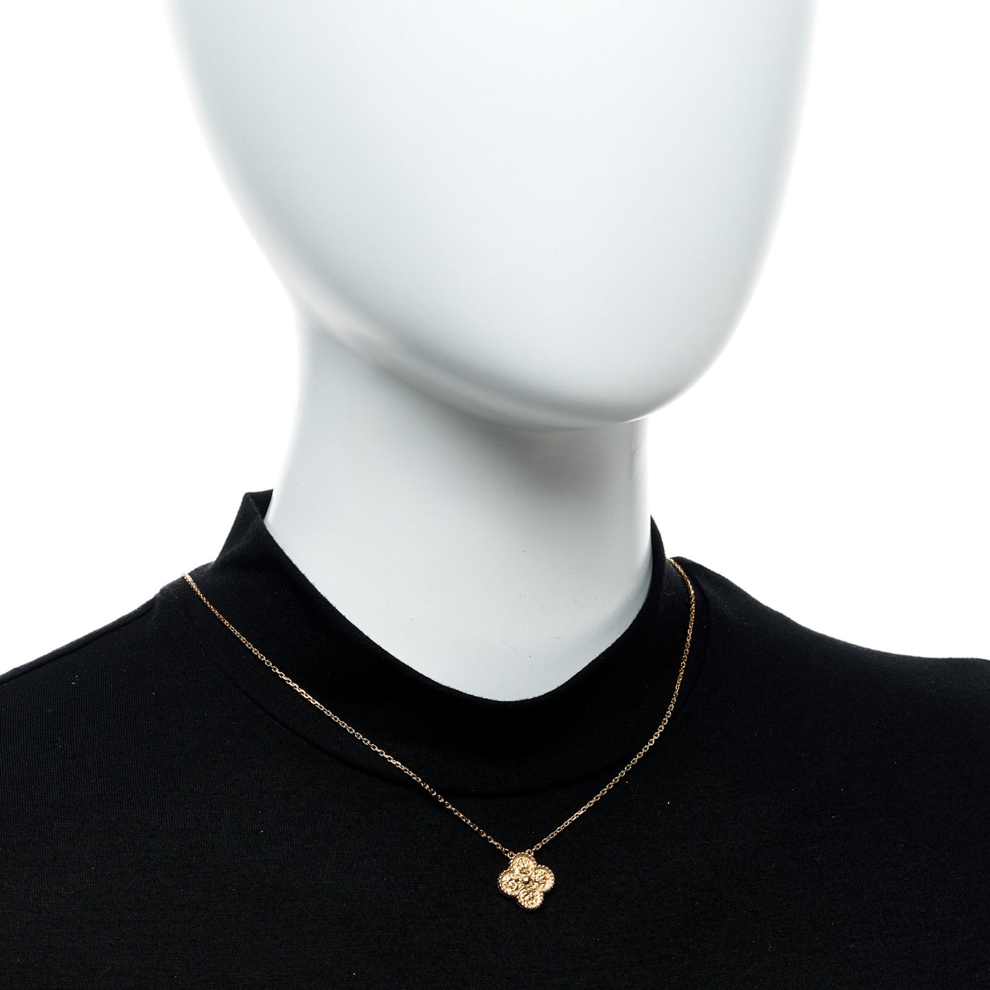 18K Yellow Gold Mother of Pearl Sweet Alhambra Pendant Necklace