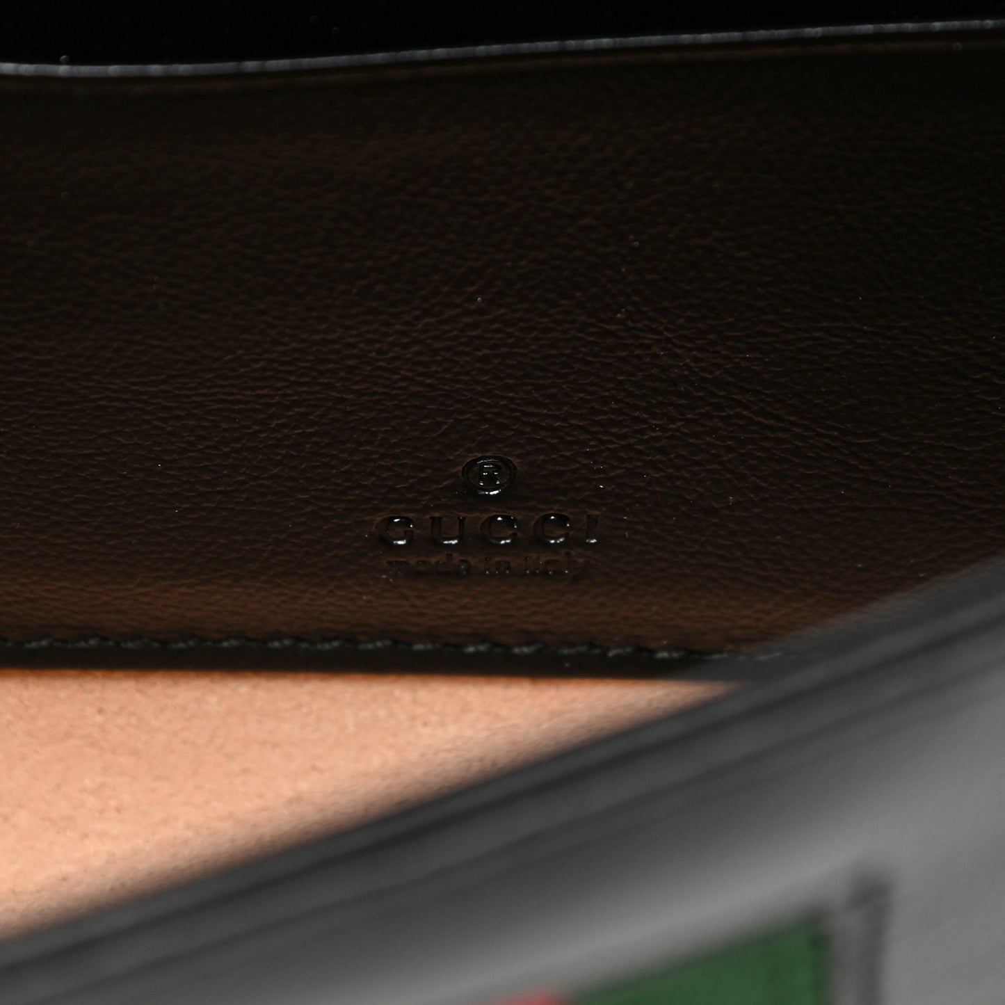 Textured Calfskin Web Mini Rajah Slim Flap Shoulder Bag Black